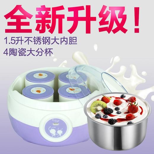 【酸奶机】。全自动不锈钢 陶瓷分杯家用酸奶机 商品图0