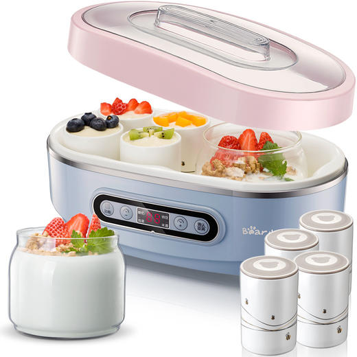 【酸奶机】新品 小熊酸奶机SNJ-A15K1 米酒纳豆泡菜多功能 2玻璃胆+8分杯 商品图0
