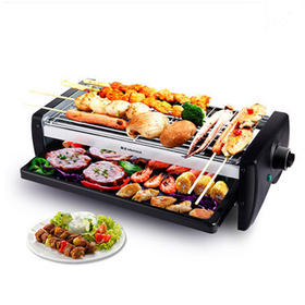 【家用电器】家用无烟迷你电烤炉烤肉电烤盘烧烤炉烤肉机烤架
