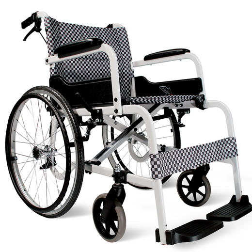 康扬轮椅SM-100.5老人折叠轻便铝合金免充气轮椅车 商品图0