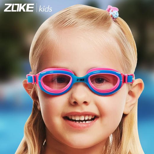 【航海用品】。洲克儿童高清泳镜小孩子平光混色防紫外线男女童通用游泳镜 商品图0