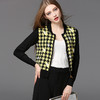 【外套女】秋季新款精品 女装欧美千鸟格毛衣小外套针织开衫 商品缩略图0
