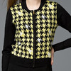 【外套女】秋季新款精品 女装欧美千鸟格毛衣小外套针织开衫 商品缩略图1