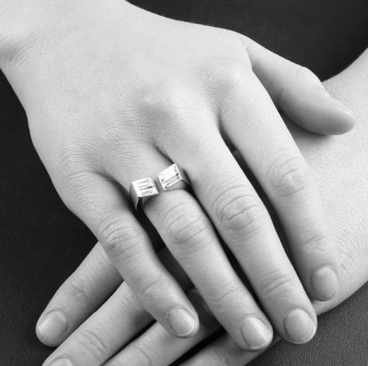 北京仓｜Dyrberg/Kern－ARCHITECT系列－CADRE 戒指（灰色）［丹麦设计师］ 商品图1