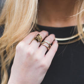 断货｜Dyrberg/Kern－SCULPTURE系列－SCULPT 戒指［丹麦设计师］