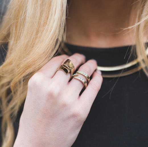 断货｜Dyrberg/Kern－SCULPTURE系列－SCULPT 戒指［丹麦设计师］ 商品图0