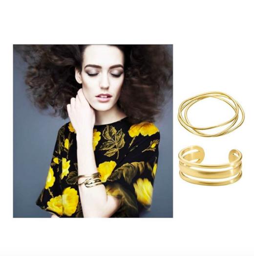 北京仓｜Dyrberg/Kern－NOUVEAU系列－SEMANA绝配 手镯（珠光金）［丹麦设计师］ 商品图2