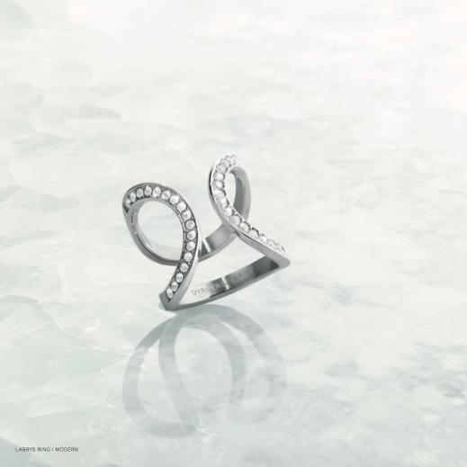 断货｜Dyrberg/Kern－MODERN系列－LABRYS 戒指（银色）［丹麦设计师］ 商品图0