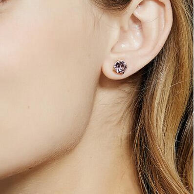 英国品牌 Martine Wester 复古经典玛汀施华洛世奇圆形耳钉 直径0.7cm 商品图0