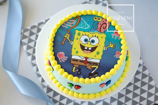 海绵宝宝--糯米纸打印蛋糕