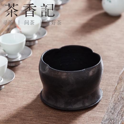 茶香记 希物工作室原创全手工粗陶花口建水650ml茶洗 茶道零配 商品图4