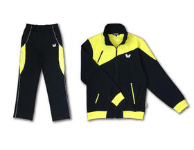 蝴蝶BUTTERFLY 乒乓球长袖长裤运动服比赛服 WSW-428-0211  黑黄色