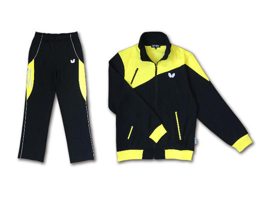 蝴蝶BUTTERFLY 乒乓球长袖长裤运动服比赛服 WSW-428-0211  黑黄色 商品图0