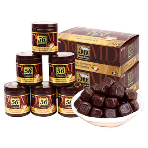 【巧克力】乐天梦黑巧克力72%高纯浓度56%可可脂休闲零食品86g