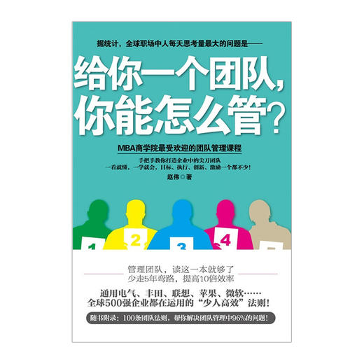 给你一个团队你能怎么管 赵伟著 MBA商学院受欢迎的团队管理课程 手把手教你打造尖刀团队 提升团队管理效率 商品图1