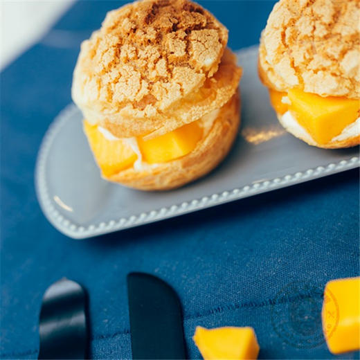 酥皮奶油水果大泡芙 一盒2颗装【满百起配送】 商品图3