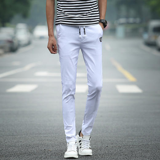 【服饰鞋包】男士休闲裤夏季新款时尚休闲裤 男青年韩版修身长裤 商品图0