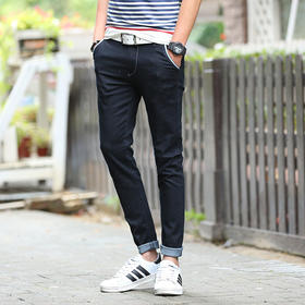 【服饰鞋包】新款青年休闲牛仔裤男修身小脚男式牛仔裤夏季薄款学生百搭长裤