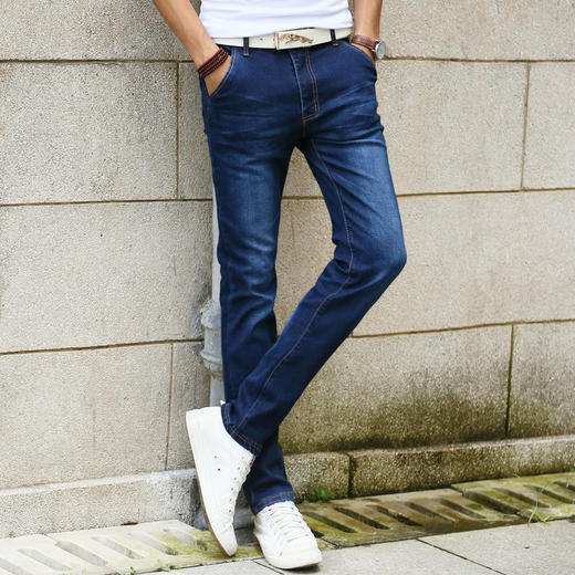 【服饰鞋包】秋季新款弹力牛仔裤男韩版青年修身小脚裤潮男装长款 商品图0