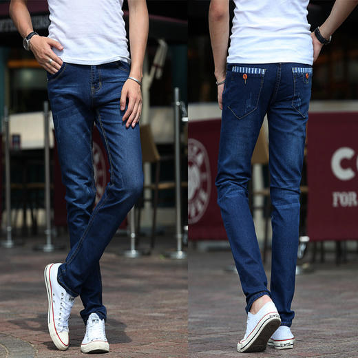 【服饰鞋包】秋季新款青少年弹力小脚牛仔裤韩版修身男士牛仔服装男装裤子 商品图0