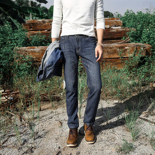 【服饰鞋包】秋季牛仔裤男直筒四季款男士修身牛仔裤青年男装休闲男裤 商品图0