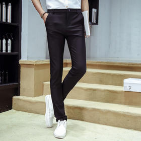 【男士休闲裤】秋季新款休闲裤男士修身小脚男裤男装纯色长裤弹力裤子