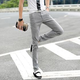 【服饰鞋包】春夏新款棉麻休闲裤男裤子男士休闲裤亚麻修身型长裤小脚裤