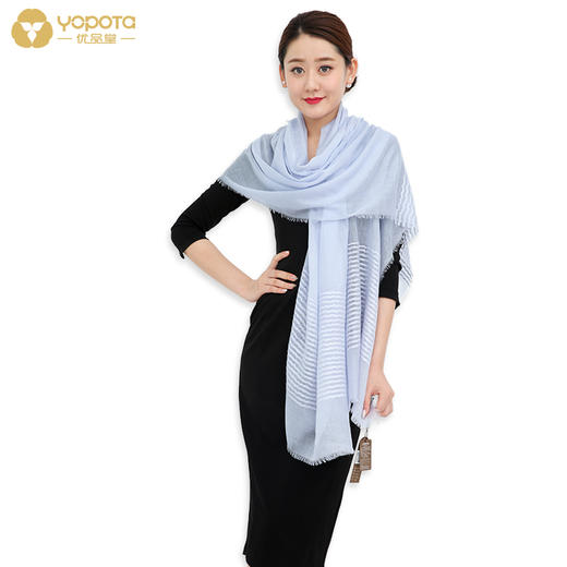 香港优品堂【韵意清雅】春夏秋冬季高档羊毛百搭民族风时尚保暖礼品围巾 商品图0