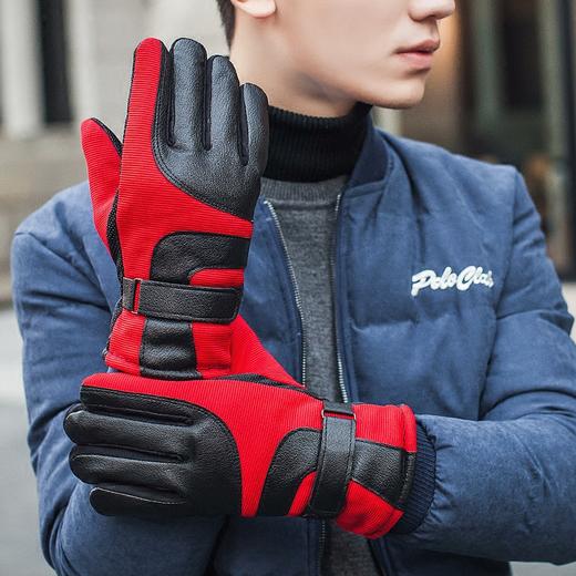 皮手套男士韩版加厚保暖手套男骑行 秋冬季摩托车户外骑车手套男 商品图4