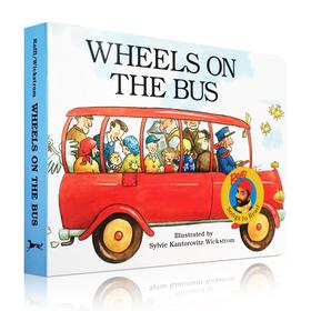 【新人礼】英文原版 Wheels on the Bus 公车的轮子 经典儿歌童谣启蒙纸板书