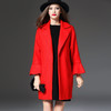 【服饰鞋包】女式毛呢外套 喇叭袖西装领中长款大衣68509 商品缩略图0