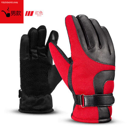 皮手套男士韩版加厚保暖手套男骑行 秋冬季摩托车户外骑车手套男 商品图2