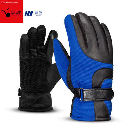 皮手套男士韩版加厚保暖手套男骑行 秋冬季摩托车户外骑车手套男 商品图1