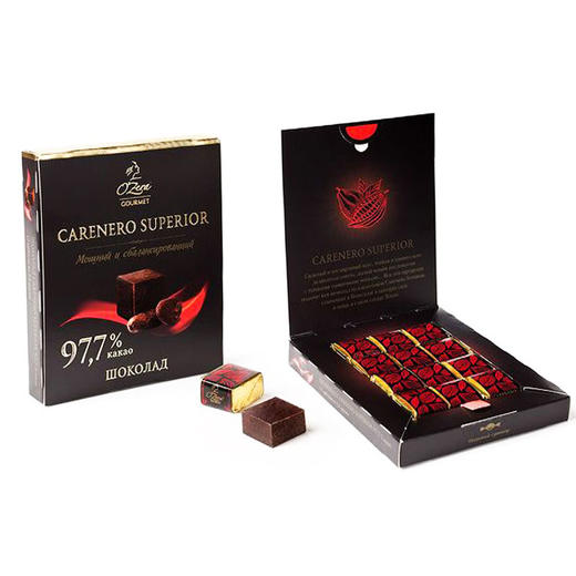 【拼团包邮】俄罗斯胜利黑巧克力纯可可脂高可可含量75%、97.7%礼盒 （90g/盒） 商品图0