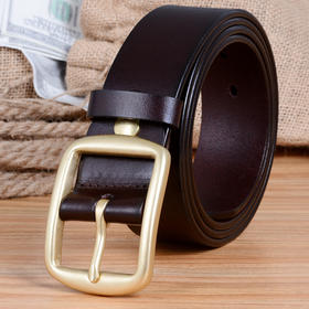 【服饰鞋包】精品铜扣 羔皮牛皮头层皮带