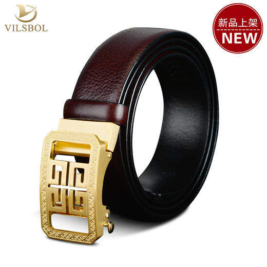 【服饰鞋包】腰带时尚男士皮带头层牛皮自动扣 精品商务男式皮带 商品图0