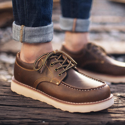 2016新款男鞋秋季潮鞋工装鞋男真皮休闲鞋男士大头皮鞋男英伦鞋子