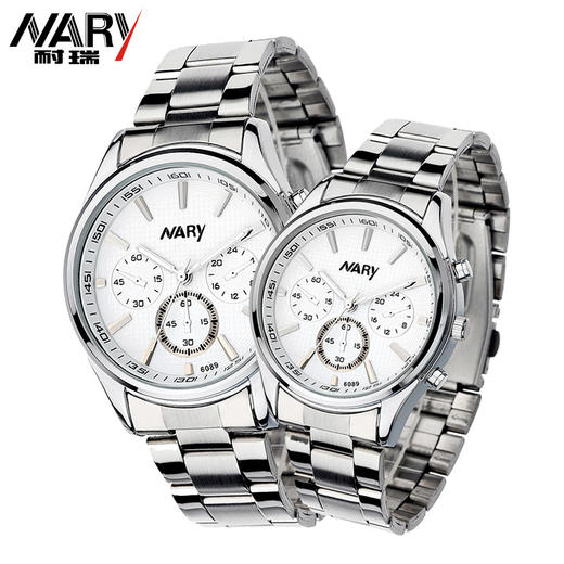 【手表】耐瑞NARY时尚手表钢带手表6089商务手表新款上市 商品图0