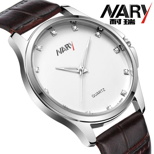【手表男】耐瑞NARY新款超薄手表潮流手表水钻表盘情侣表 商品图0
