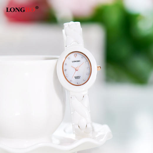 【手表】时尚真陶瓷女士手表韩版防水石英女腕表镶钻女手表 商品图0