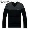 【服饰鞋包】个性潮流男装秋季新款男士长袖t恤男纯色v领纯棉T恤男士 商品缩略图0