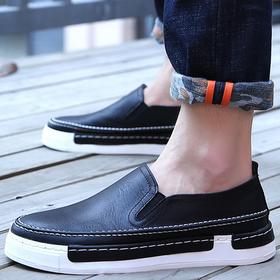 【服饰鞋包】男士休闲鞋潮男板鞋韩版运动男鞋圆头懒人鞋男单皮鞋秋季新款