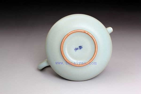 柏采汝窑 素品 老釉天青