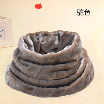 【优美】韩版秋冬仿皮草貂毛围脖女士保暖套头男女脖套 商品图2