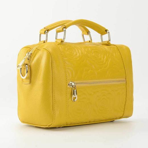 【服饰鞋包】女包韩版时尚玫瑰纹牛皮手提包单肩女士包包 商品图0