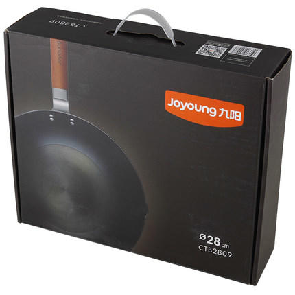 【高纯铁炒锅 极釜】Joyoung/九阳CTB2809铁釜炒锅健康0涂层真不锈玻璃锅盖 商品图7