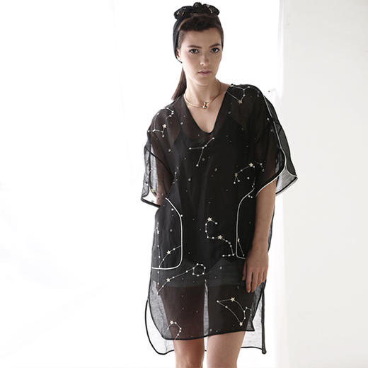 LEEWAY·谢 设计师原创品牌 星夜系列 100%丝麻  罩衫 商品图3