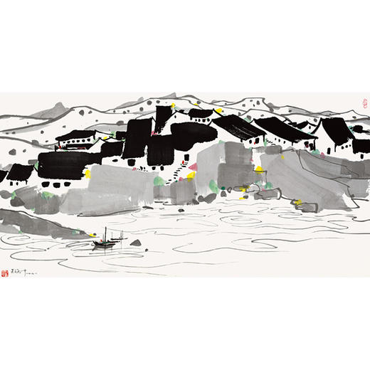 吴冠中|《江村》——综合版（水墨） 商品图1