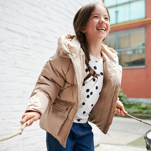 【羽绒服女】GXF新款儿童羽绒女童装宝宝短款外套韩版轻薄面包服 商品图0