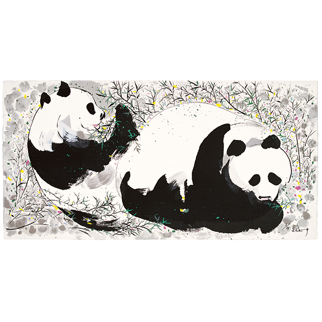 吴冠中|《熊猫》—— 丝网版（签名50幅）